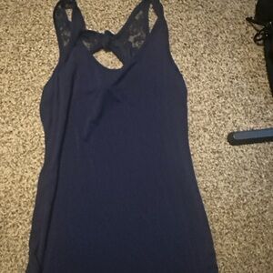 Elegant Navy Blue Sleeveless tank